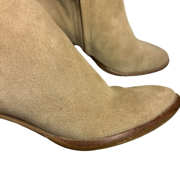 Madewell Tan Leather Suede Booties Womens Sz 6.5 - Picture 5 of 14